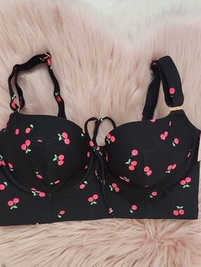 BRAND NEW SMART & SEXY "SWEET CHERRY" WOMEN'S UNDERWIRE BIKINI TOP-34DD
